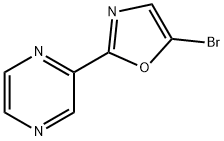 Pyrazine, 2-(5-bromo-2-oxazolyl)- Structure