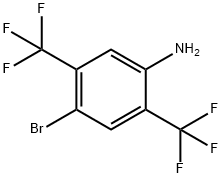 Benzenamine, 4-bromo-2,5-bis(trifluoromethyl)- Structure