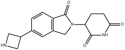 2,6-Piperidinedione, 3-[5-(3-azetidinyl)-1,3-dihydro-1-oxo-2H-isoindol-2-yl]- 구조식 이미지