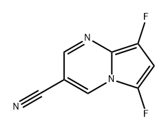 Pyrrolo[1,2-a]pyrimidine-3-carbonitrile, 6,8-difluoro- Structure