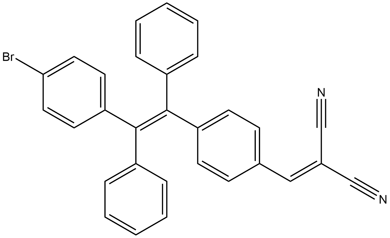 (E)-2-(4-(2-(4-Bromophenyl)-1,2-diphenylvinyl)benzylidene)malononitrile Structure