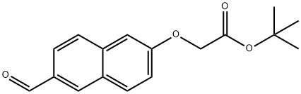 Acetic acid, 2-[(6-formyl-2-naphthalenyl)oxy]-, 1,1-dimethylethyl ester Structure