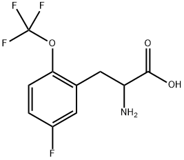 2-amino-3-[5-fluoro-2-(trifluoromethoxy)phenyl]propanoic acid Structure