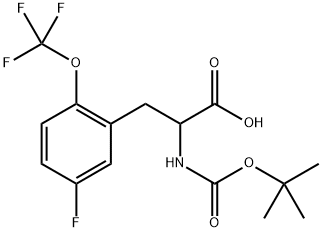 3-[5-fluoro-2-(trifluoromethoxy)phenyl]-2-[(2-methylpropan-2-yl)oxycarbonylamino]propanoic acid Structure