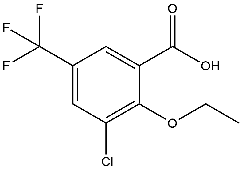 3-Chloro-2-ethoxy-5-(trifluoromethyl)benzoic acid Structure