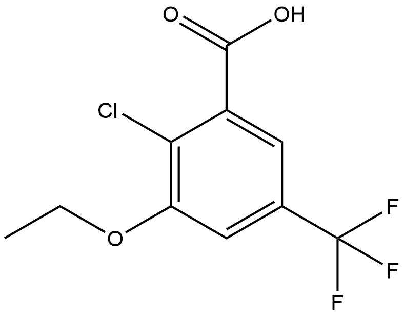 2-Chloro-3-ethoxy-5-(trifluoromethyl)benzoic acid Structure