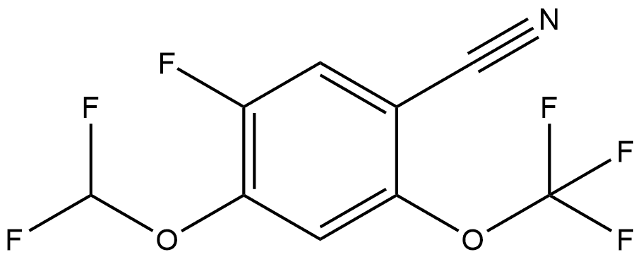 4-(Difluoromethoxy)-5-fluoro-2-(trifluoromethoxy)benzonitrile Structure