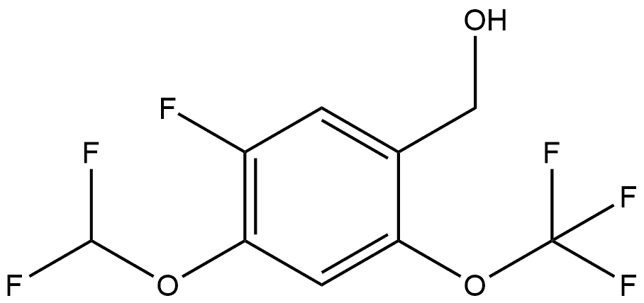 4-(Difluoromethoxy)-5-fluoro-2-(trifluoromethoxy)benzenemethanol 구조식 이미지