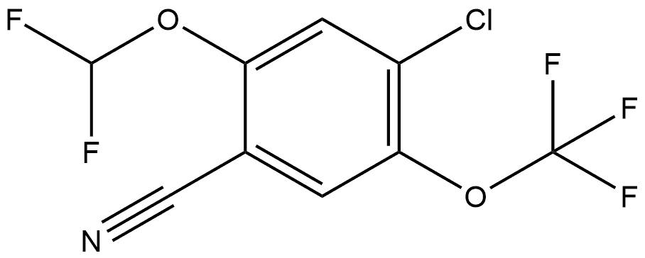 4-Chloro-2-(difluoromethoxy)-5-(trifluoromethoxy)benzonitrile Structure