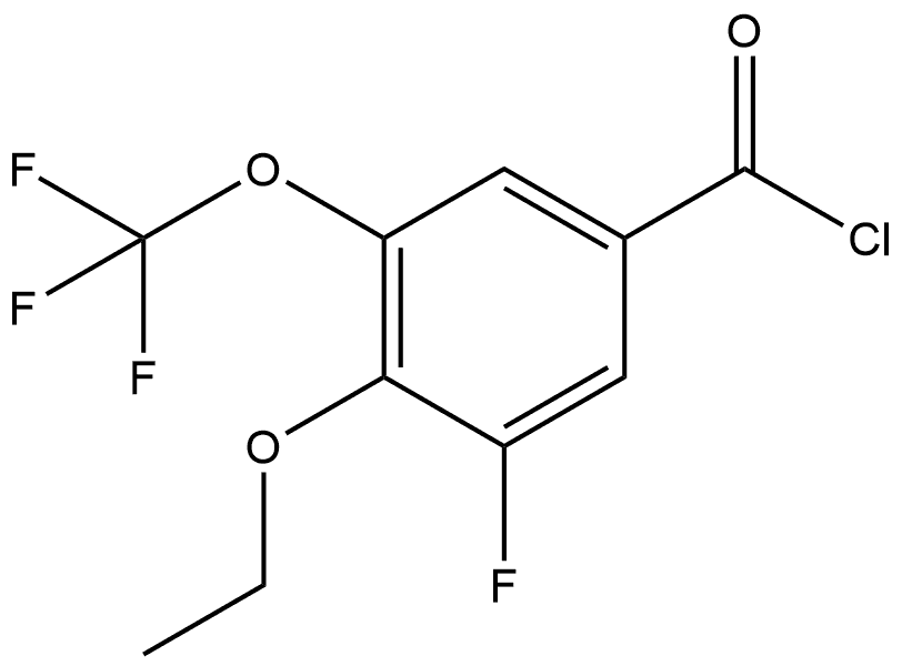 4-Ethoxy-3-fluoro-5-(trifluoromethoxy)benzoyl chloride 구조식 이미지