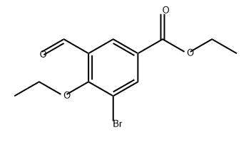 Benzoic acid, 3-bromo-4-ethoxy-5-formyl-, ethyl ester Structure