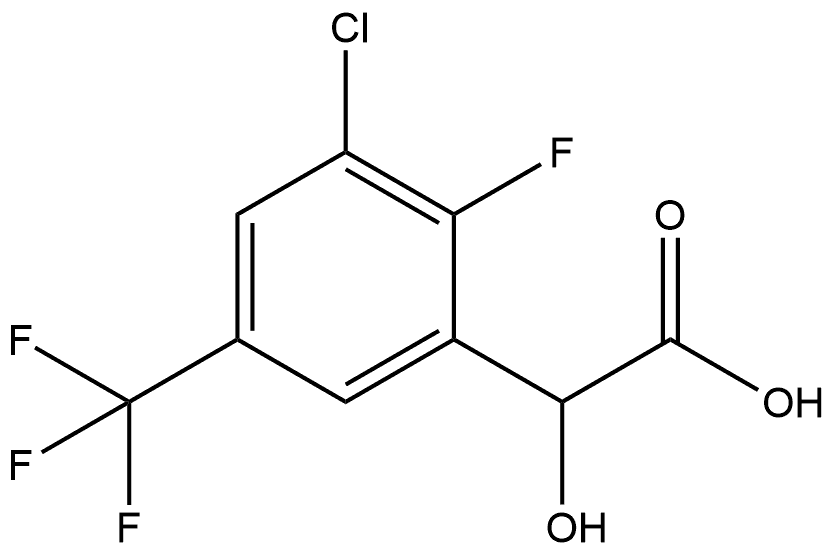 3-Chloro-2-fluoro-α-hydroxy-5-(trifluoromethyl)benzeneacetic acid Structure