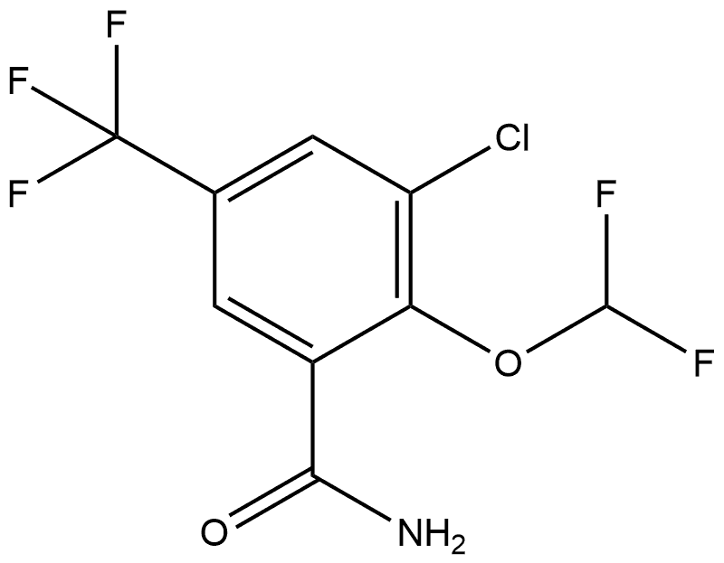 3-Chloro-2-(difluoromethoxy)-5-(trifluoromethyl)benzamide Structure