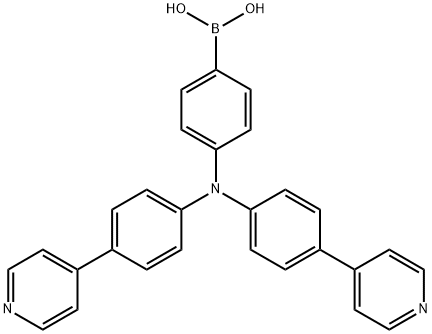 Boronic acid, B-[4-[bis[4-(4-pyridinyl)phenyl]amino]phenyl]- Structure