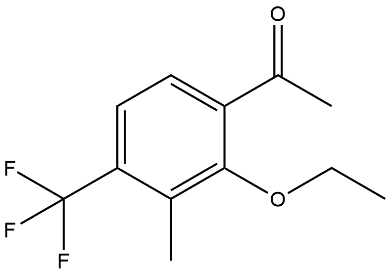 1-[2-Ethoxy-3-methyl-4-(trifluoromethyl)phenyl]ethanone 구조식 이미지