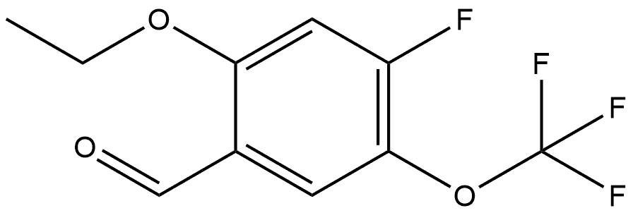 2-Ethoxy-4-fluoro-5-(trifluoromethoxy)benzaldehyde Structure