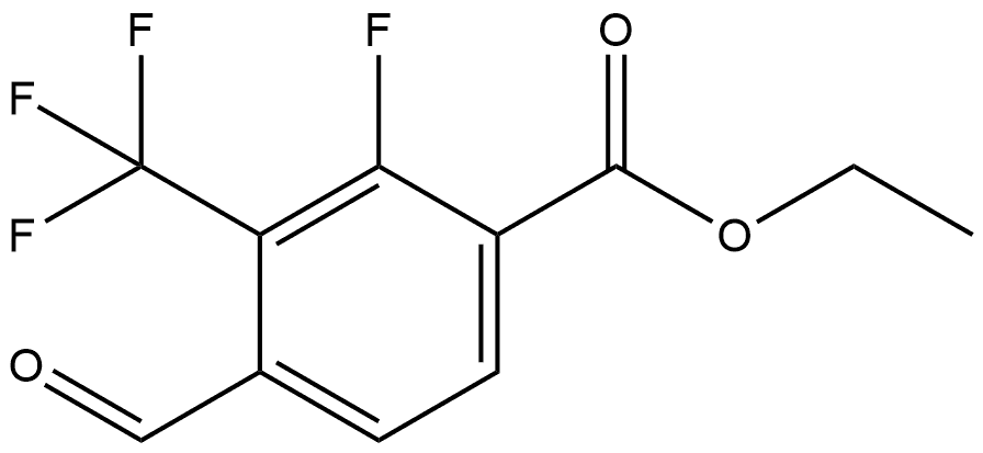 Ethyl 2-fluoro-4-formyl-3-(trifluoromethyl)benzoate Structure