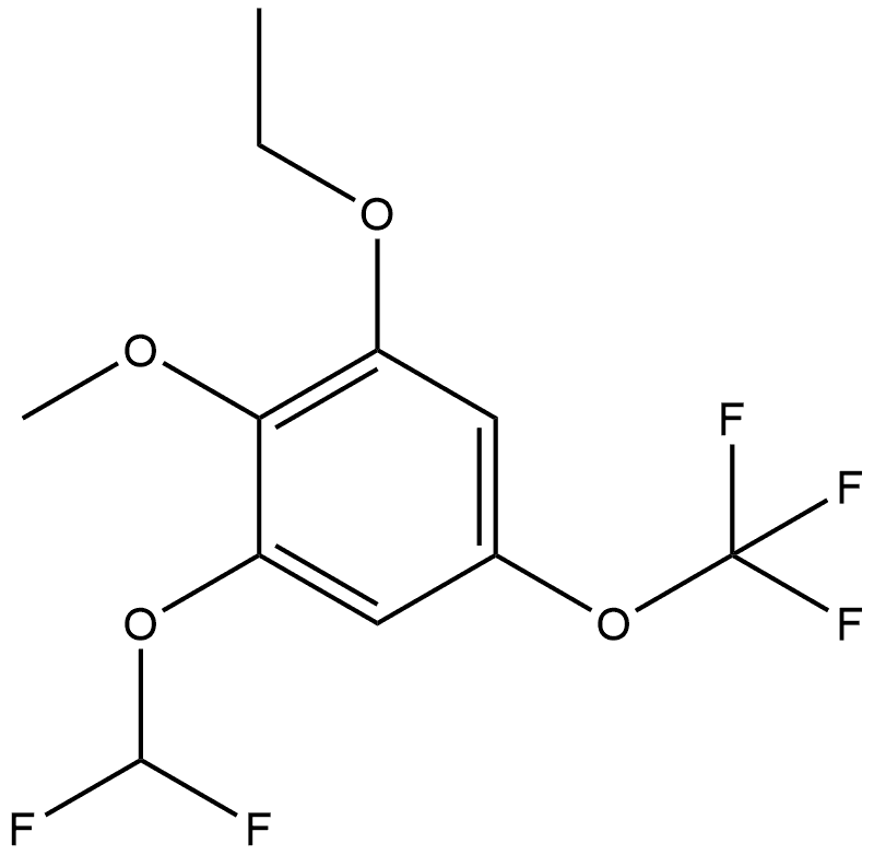 1-(Difluoromethoxy)-3-ethoxy-2-methoxy-5-(trifluoromethoxy)benzene Structure