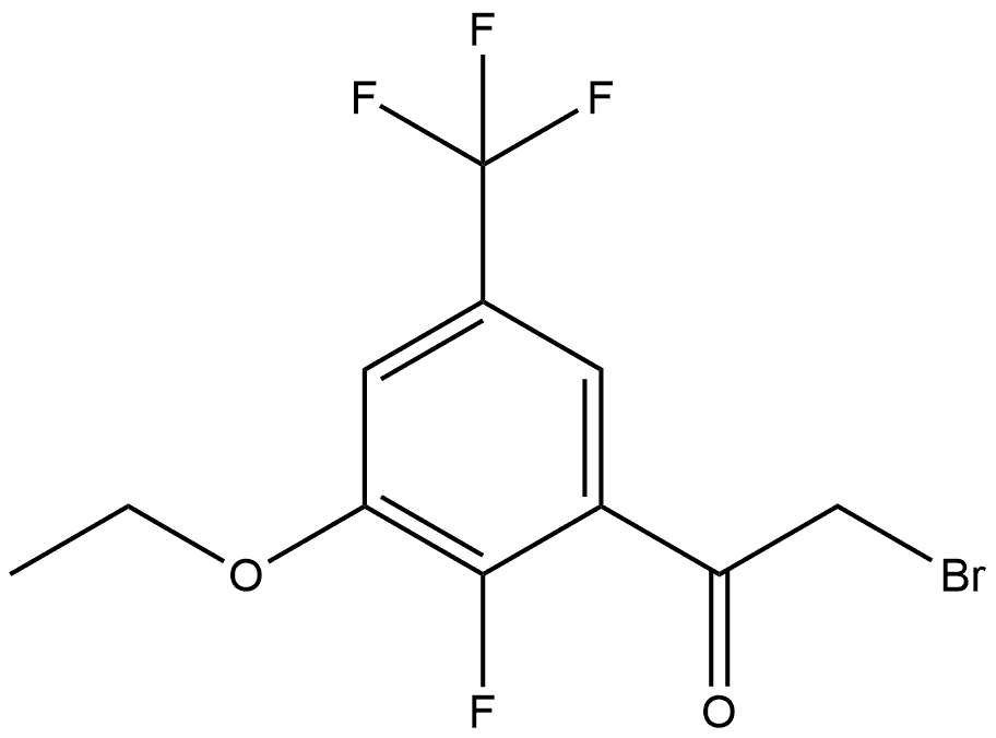 2-Bromo-1-[3-ethoxy-2-fluoro-5-(trifluoromethyl)phenyl]ethanone Structure