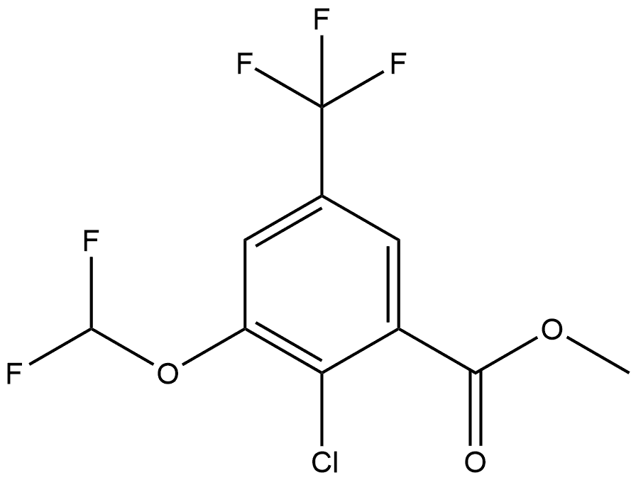 Methyl 2-chloro-3-(difluoromethoxy)-5-(trifluoromethyl)benzoate Structure