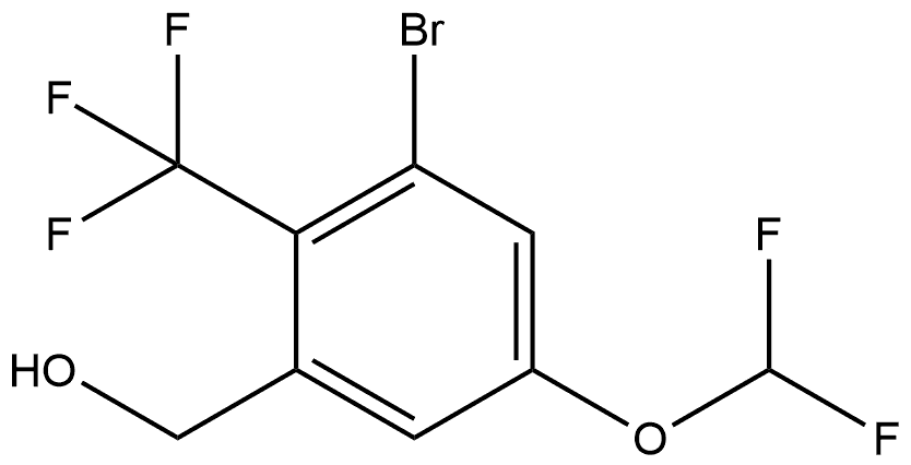 3-Bromo-5-(difluoromethoxy)-2-(trifluoromethyl)benzenemethanol Structure