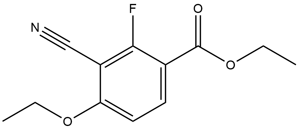 Ethyl 3-cyano-4-ethoxy-2-fluorobenzoate Structure