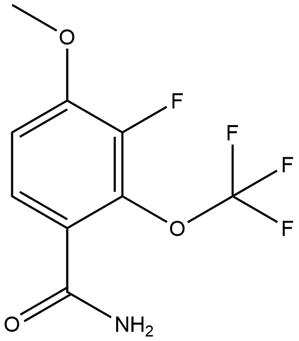 3-Fluoro-4-methoxy-2-(trifluoromethoxy)benzamide Structure