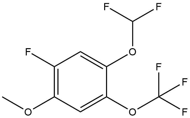 1-(Difluoromethoxy)-5-fluoro-4-methoxy-2-(trifluoromethoxy)benzene Structure