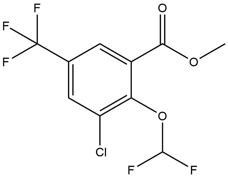 Methyl 3-chloro-2-(difluoromethoxy)-5-(trifluoromethyl)benzoate Structure