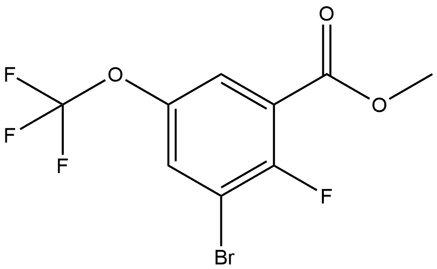 Methyl 3-bromo-2-fluoro-5-(trifluoromethoxy)benzoate 구조식 이미지