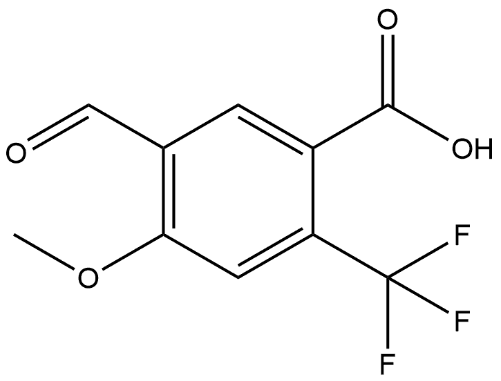 5-Formyl-4-methoxy-2-(trifluoromethyl)benzoic acid Structure