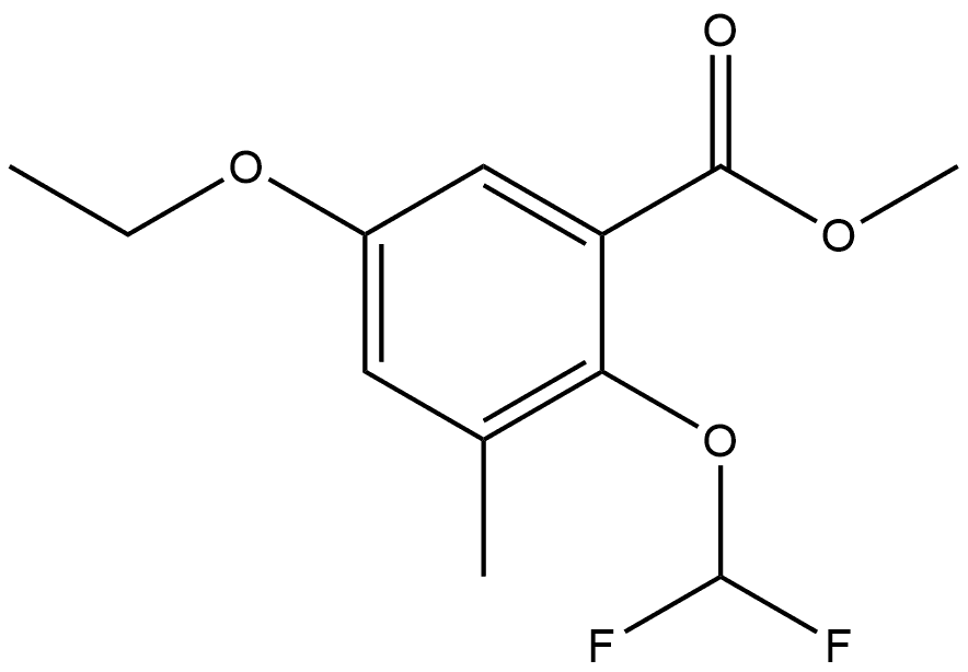 Methyl 2-(difluoromethoxy)-5-ethoxy-3-methylbenzoate Structure