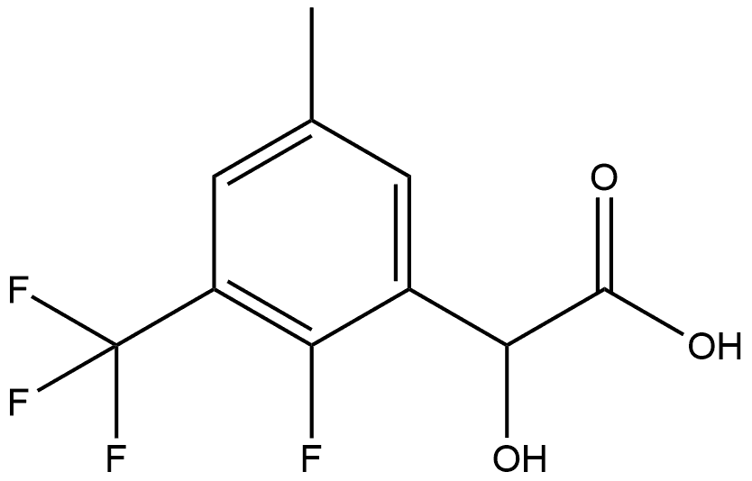 2-Fluoro-α-hydroxy-5-methyl-3-(trifluoromethyl)benzeneacetic acid Structure