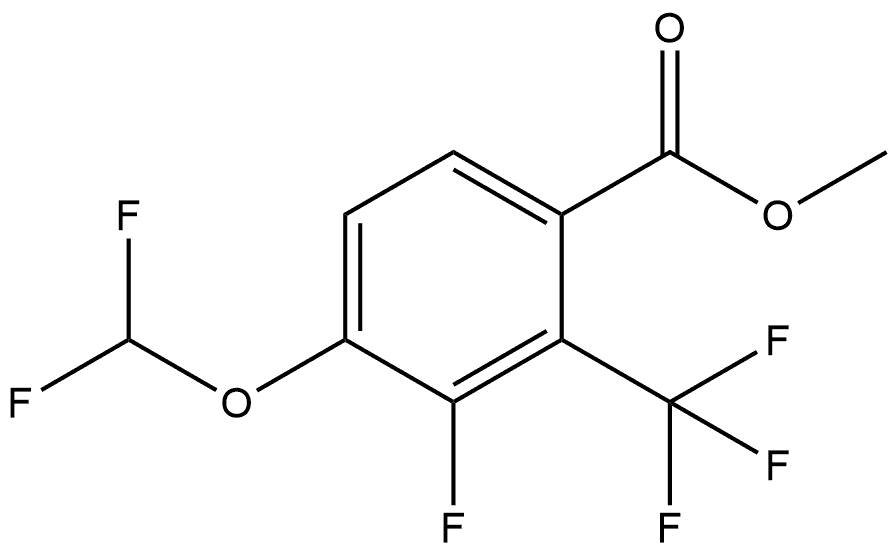 Methyl 4-(difluoromethoxy)-3-fluoro-2-(trifluoromethyl)benzoate 구조식 이미지