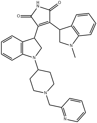 3-(2,3-Dihydro-1-methyl-1H-indol-3-yl)-4-[2,3-dihydro-1-[1-(2-pyridinylmethyl)-4-piperidinyl]-1H-indol-3-yl]-1H-pyrrole-2,5-dione Structure