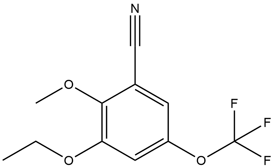 3-Ethoxy-2-methoxy-5-(trifluoromethoxy)benzonitrile Structure