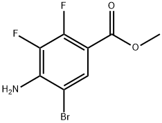 Benzoic acid, 4-amino-5-bromo-2,3-difluoro-, methyl ester Structure