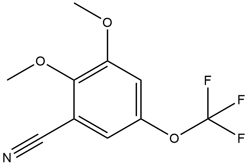 2,3-Dimethoxy-5-(trifluoromethoxy)benzonitrile Structure