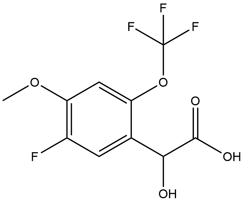 5-Fluoro-α-hydroxy-4-methoxy-2-(trifluoromethoxy)benzeneacetic acid Structure