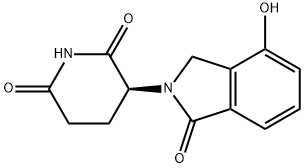 2,6-Piperidinedione, 3-(1,3-dihydro-4-hydroxy-1-oxo-2H-isoindol-2-yl)-, (3S)- 구조식 이미지