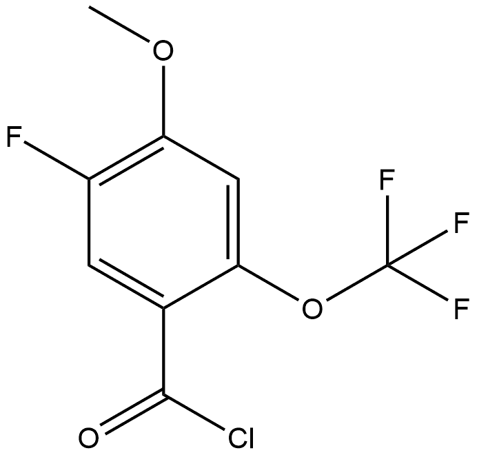 5-Fluoro-4-methoxy-2-(trifluoromethoxy)benzoyl chloride Structure