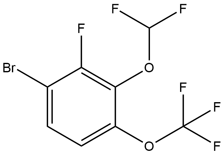 1-Bromo-3-(difluoromethoxy)-2-fluoro-4-(trifluoromethoxy)benzene Structure