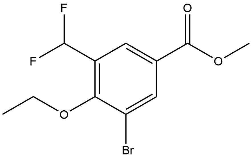 Methyl 3-bromo-5-(difluoromethyl)-4-ethoxybenzoate Structure