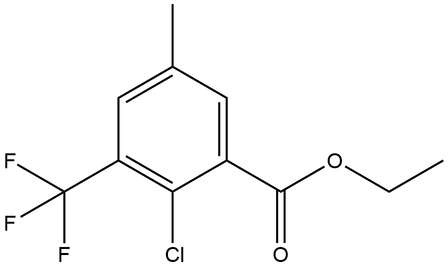 Ethyl 2-chloro-5-methyl-3-(trifluoromethyl)benzoate Structure