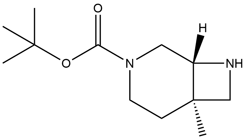 tert-butyl (1R,6R)-6-methyl-3,8-diazabicyclo[4.2.0]octane-3-carboxylate Structure