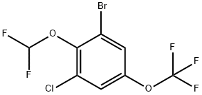 1-bromo-3-chloro-2-(difluoromethoxy)-5-(trifluoromethoxy)benzene Structure