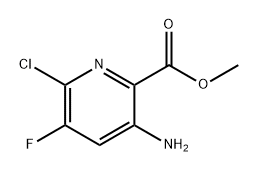 2-Pyridinecarboxylic acid, 3-amino-6-chloro-5-fluoro-, methyl ester Structure