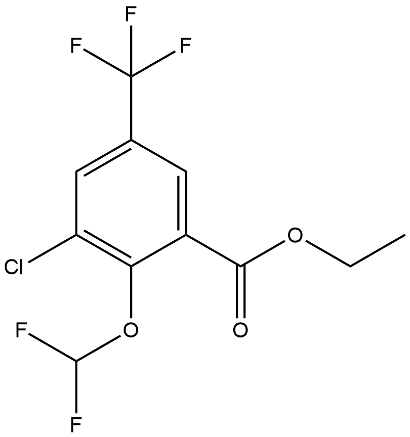 Ethyl 3-chloro-2-(difluoromethoxy)-5-(trifluoromethyl)benzoate Structure