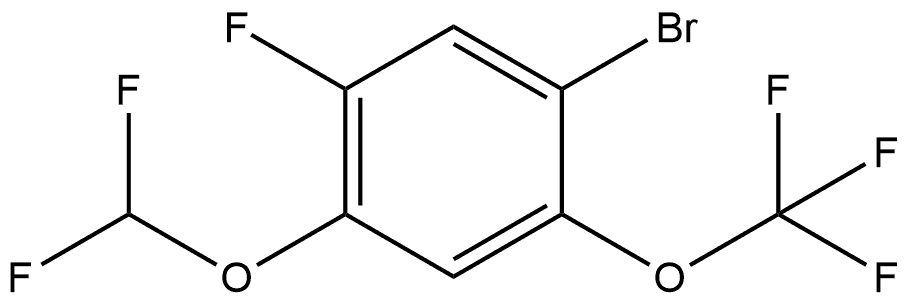 1-Bromo-4-(difluoromethoxy)-5-fluoro-2-(trifluoromethoxy)benzene Structure