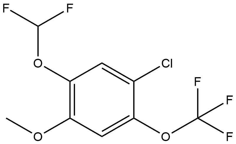 1-Chloro-5-(difluoromethoxy)-4-methoxy-2-(trifluoromethoxy)benzene Structure